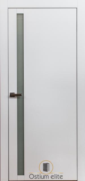 Межкомнатные двери "Белый матовый M-6 (VSL) с двойным стеклом "Лакомат"